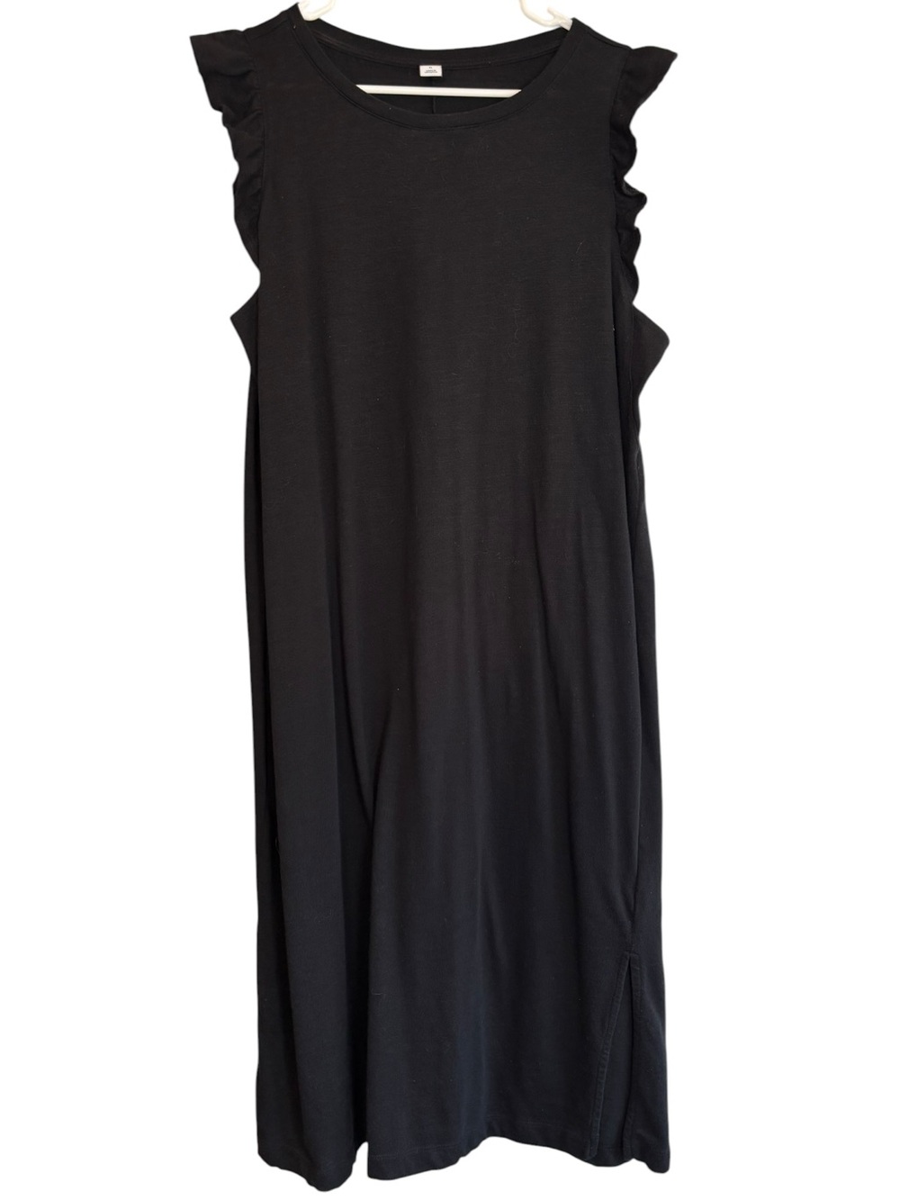 Old Navy Black Flutter Sleeve Midi Dress XL Soft Knit Casual